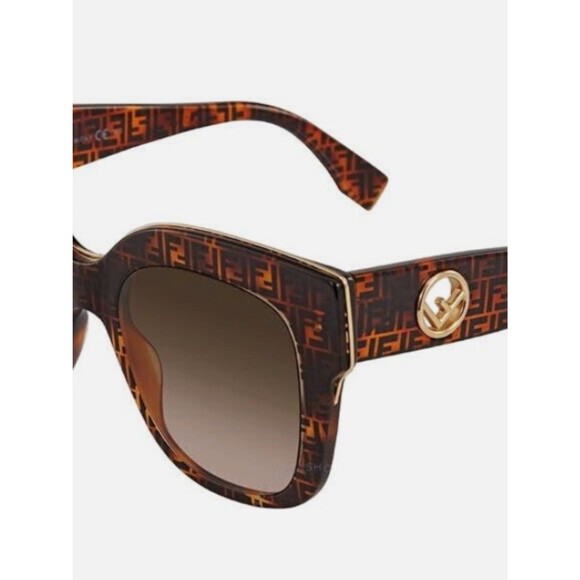 Authentic Fendi FF 0359/G/S Havana FF Logo Cat Eye Sunglasses main image 5